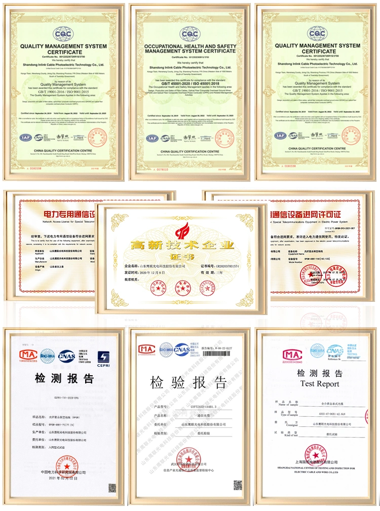 Opgw Central Al-Covered Stainless Steel Tube Optical Fibre Cable Company