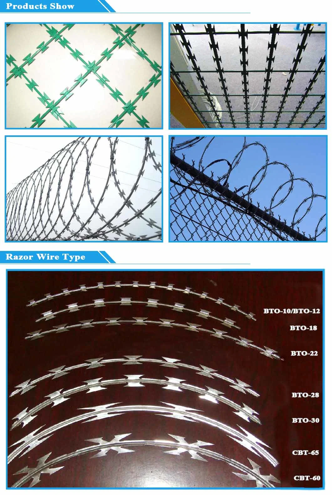 Factory Direct Supply Anti Theft Galvanized High Tensile Steel Razor Barbed Wire Stainless Steel Wire