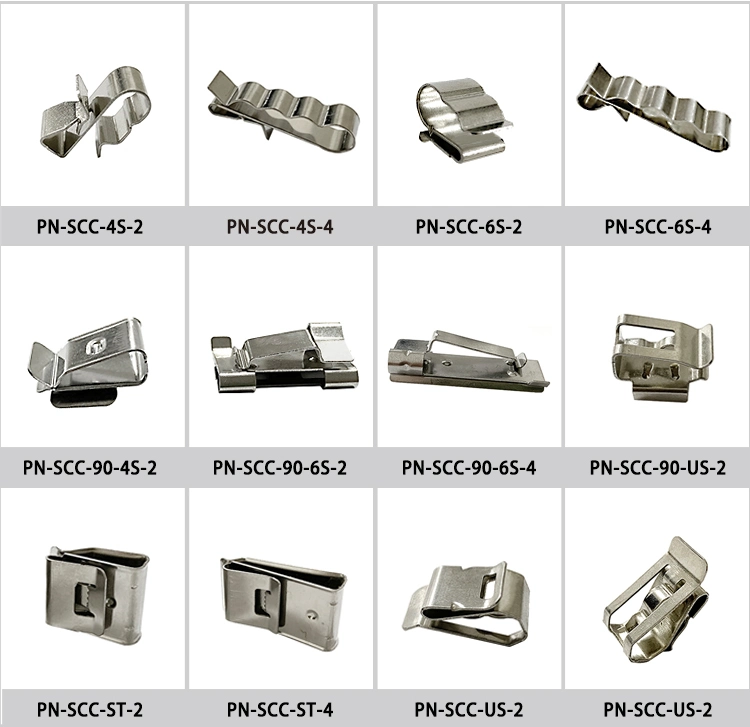 Best Selling Pn-Scc-6s-2 2way Solar Cable Clip Stainless Steel for En50618 Solar Cable