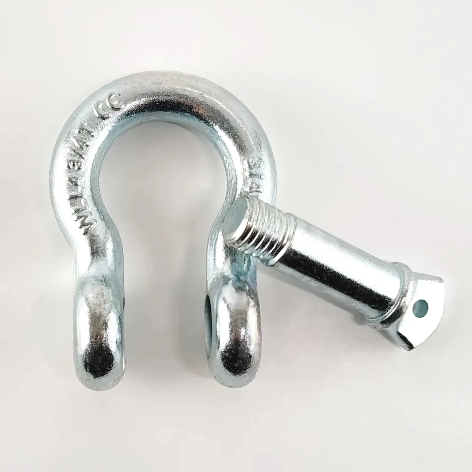 High Steel Hot Dipped Galvanized D Shackle for Lifting Rigging Wire Rope