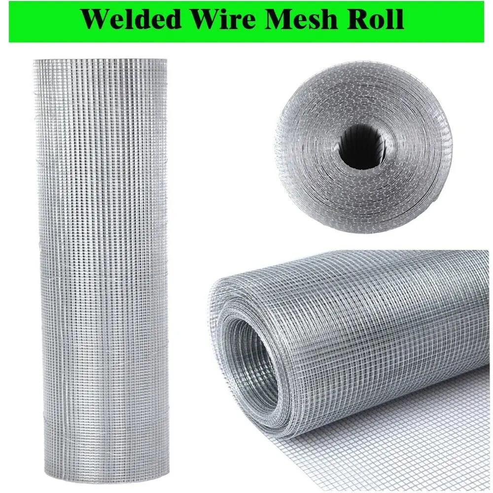 Low Carbon Steel Wire Green Vinyl PVC Coated Welded Wire Mesh Panels Rolls 1in X 1in Welded Wire Mesh for Garden Agriculture Poultry Animal Rabbit Cage