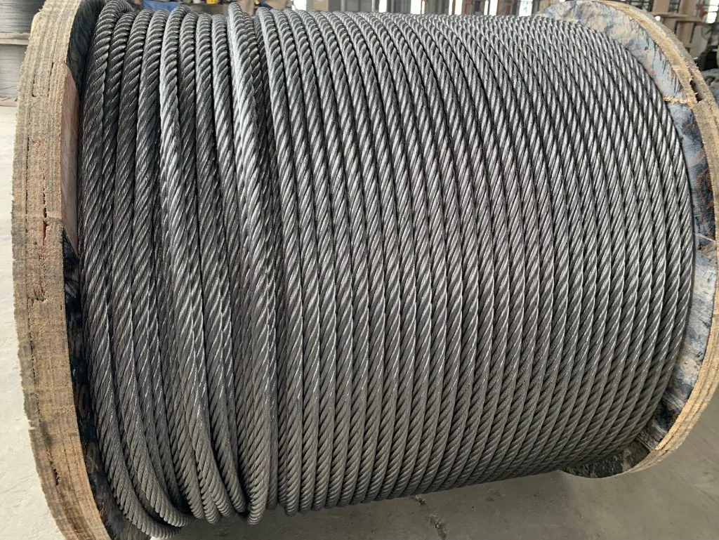 Cable Wire Rope Hot Dipped Galvanized 6X7 DIN 3055 2 - 10mm Fiber Core or Steel Core