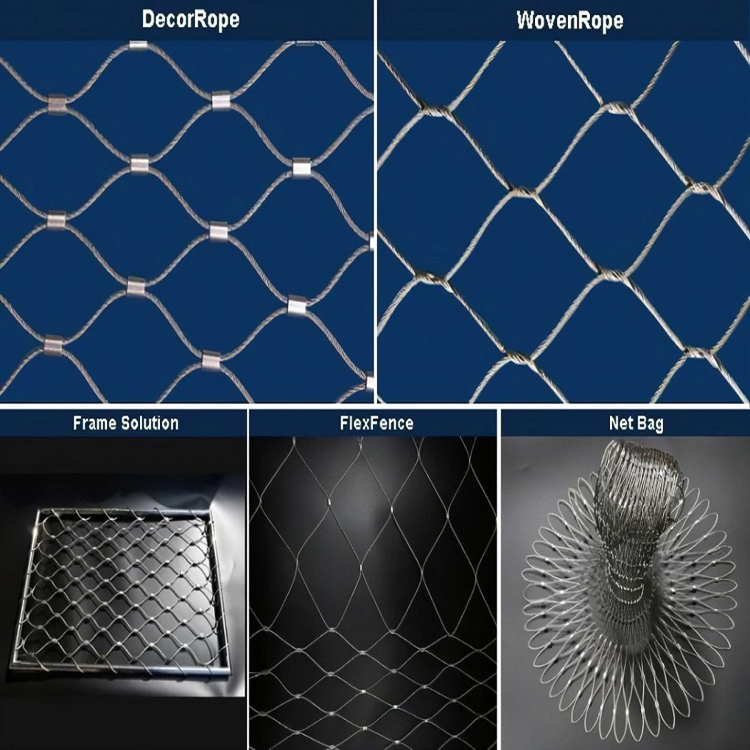 Black Oxide X-Tend Stainless Steel Wire Rope Mesh for Zoo Fence