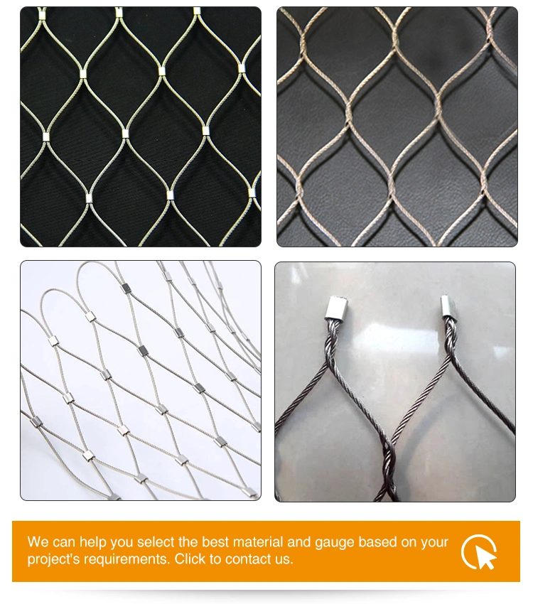 1.2mm-3.5mm Flexible Stainless Steel Wire Rope Cable Fence Mesh