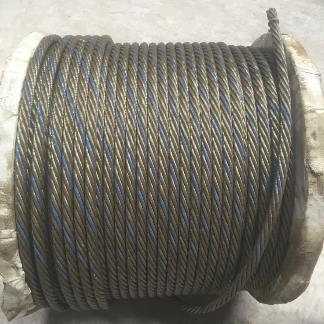 7X19 6X19+FC Electro Galvanized High Carbon Steel Wire Cable Fiber/Steel Core