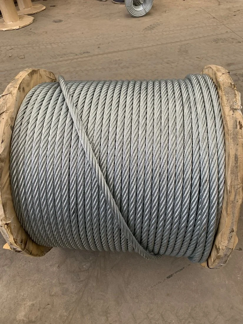 Electric Galvanized 6X19+FC/Iwrc Aircraft Rope 7/32&quot; Size Steel Wire Rope Cable Wire