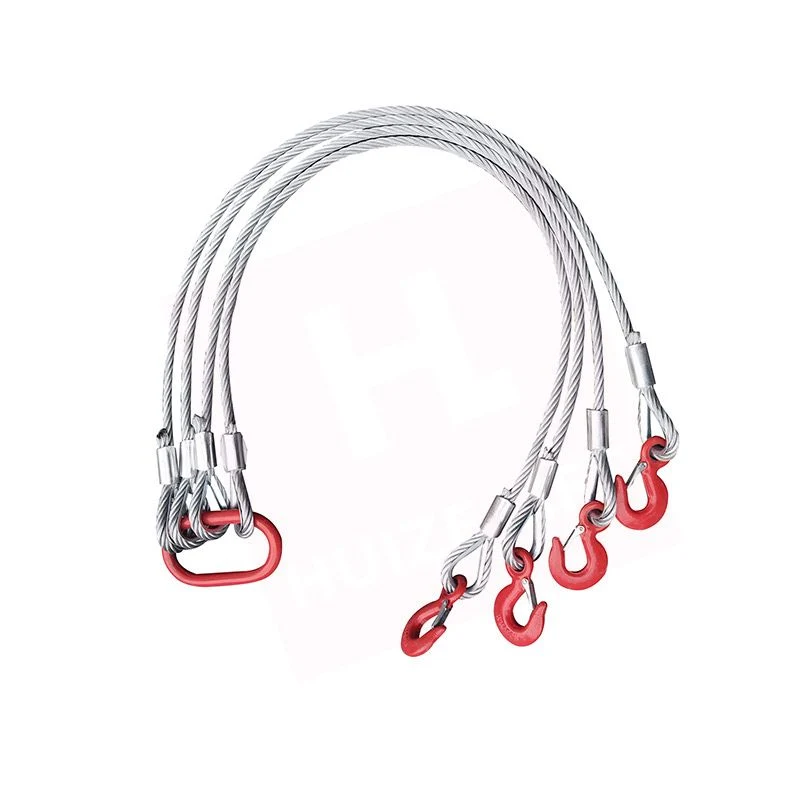 Best Quality 0.8t 1.5m Wire Cable Lifting Sling with Hooks End Parts