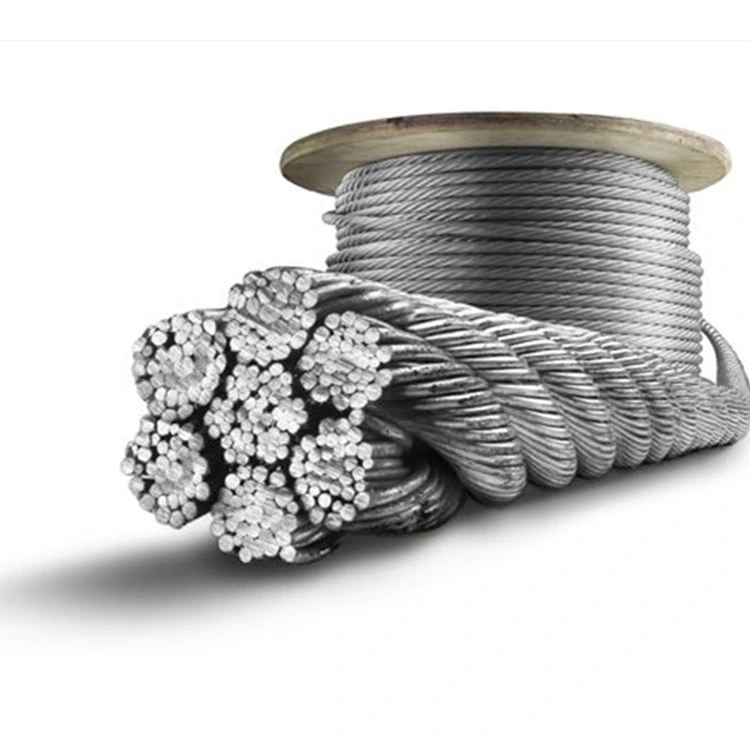 Favorable Price PVC Coated 6*6 Structure Steel Wire Rope Galvanized Steel Cable 3.0 mm 4.0 mm in Coils