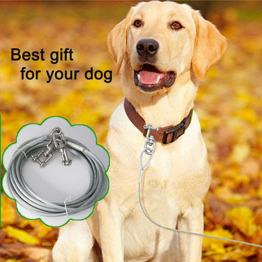 Dog Leash Stainless Wire Rope with Regular Swivels