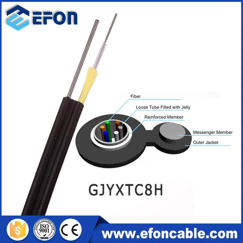 Figure 8 Overhead Cable Self Supporting with Aramid Yarn Steel Wire Strength Member Fiber Optical Cable Manufacturer Price