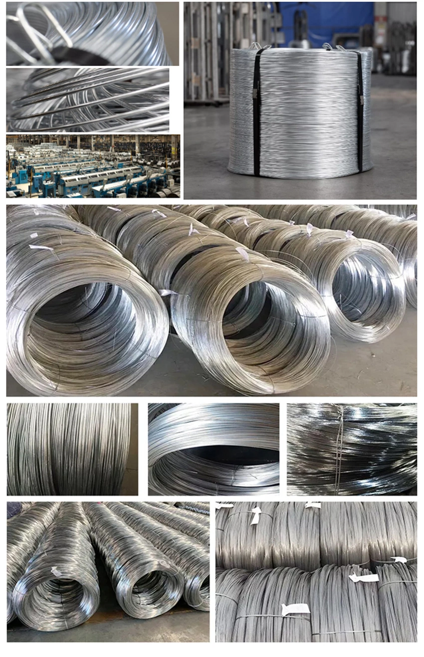 Hot Dipped Galvanized Bright Steel Wire Rope Steel Wire Zinc Coated Steel Wire