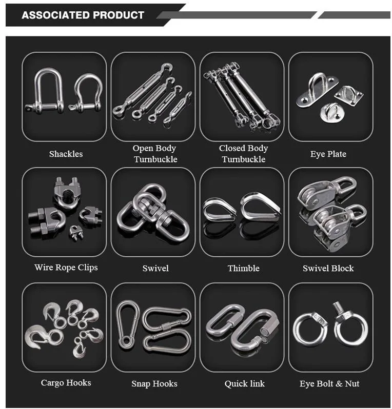 OEM Cable Fittings Rigging Forged Stainless Steel Wire Rope Clip Rigging Hardware for Sale