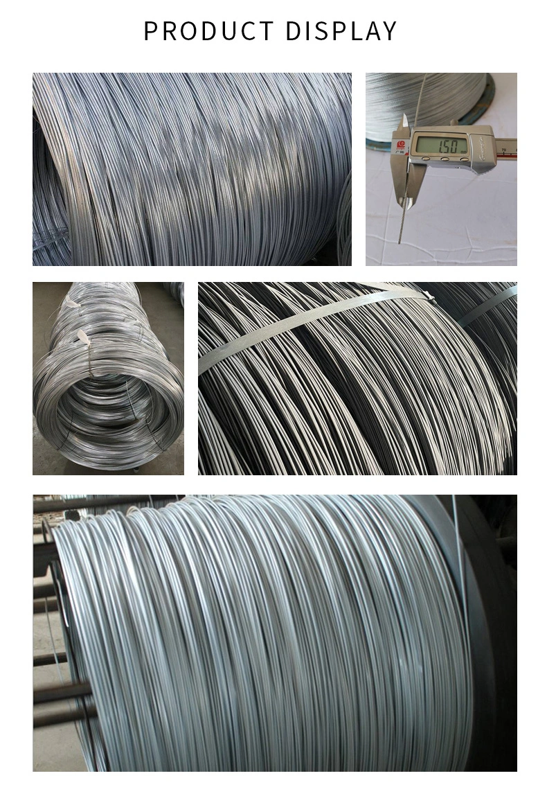 Coated Galvanizad Binding Wire/ Hot Dipped Galvanized Iron PVC Packaging Cutting Galvanized Steel Wire Cable 6mm 7 mm Q1 95 AISI