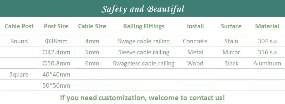 Prima Cable Railings Stainless Steel Wire Rope High Standard Steel Cable Railing