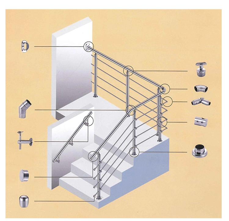 Stainless Steel Cable Railing Balcony Handrail Post Wire Rope Railing