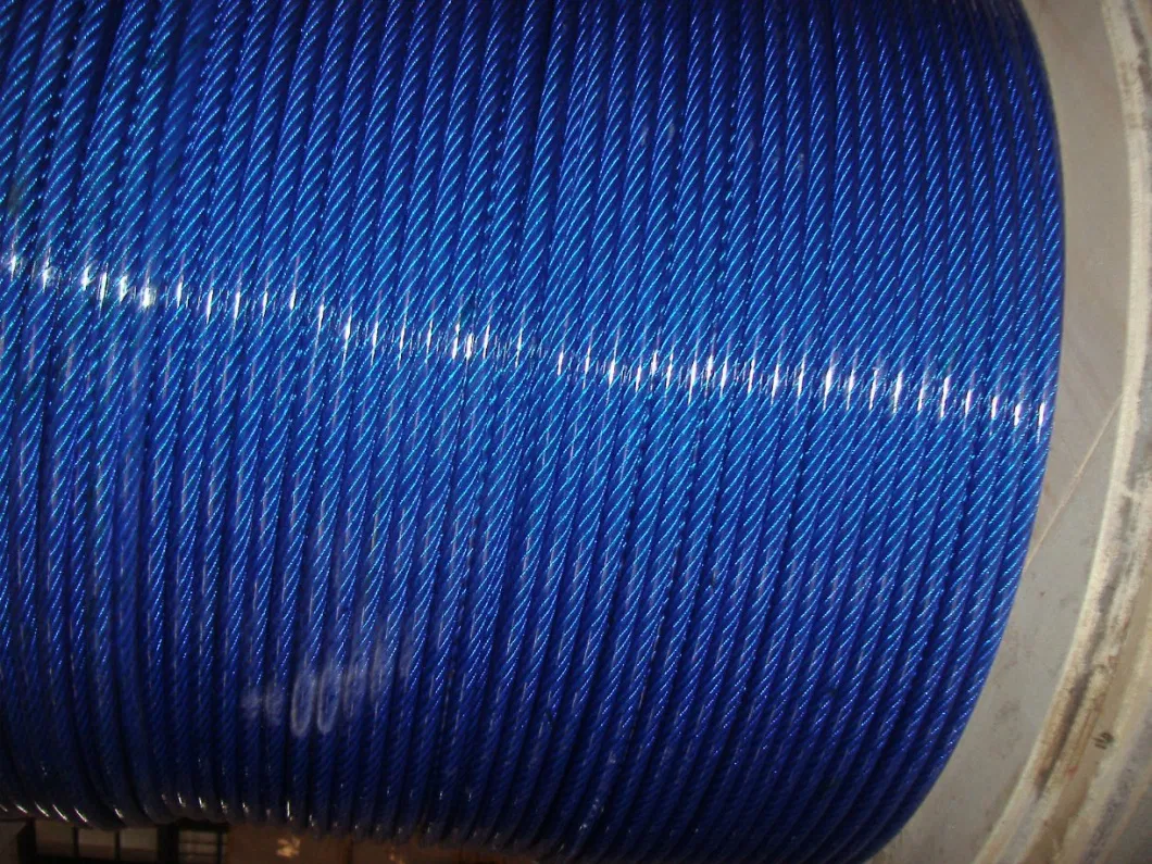 PVC Coated 6X7+FC 7X7 Galvanized Wire Rope Steel Cable Rust Protection