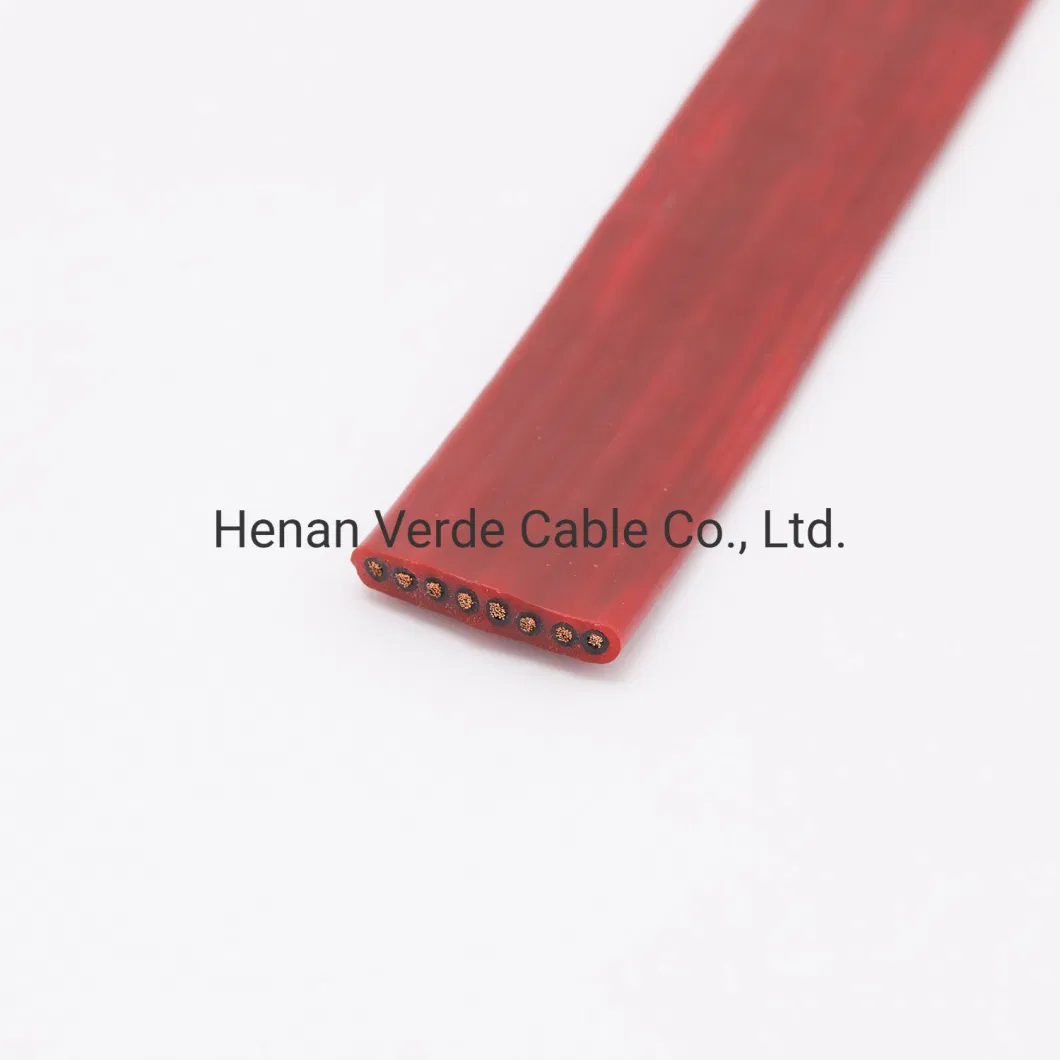 Electric Flexible Elevator Travelling Flat Cable with Steel Wire