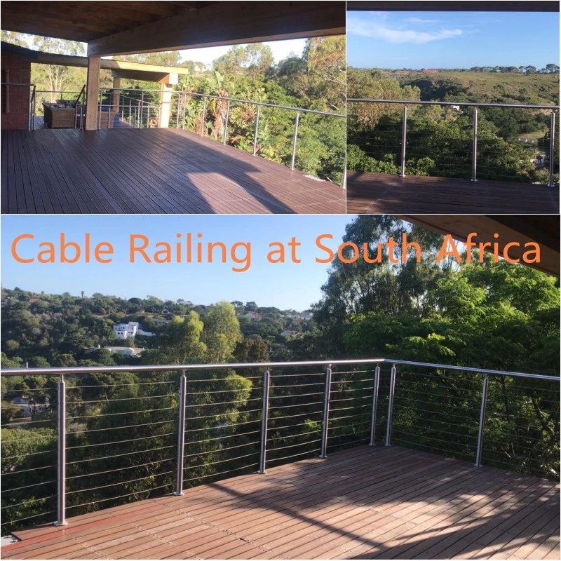 Exterior Deck Wire Cable Railing Vertical Stainless Steel Rope Railing