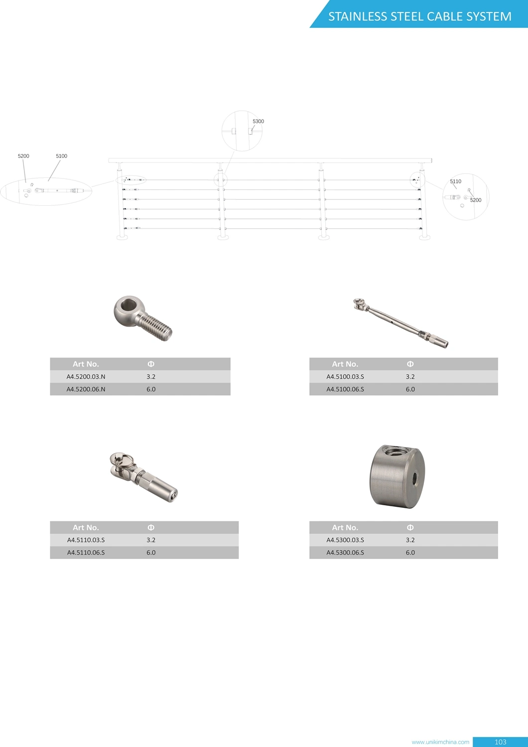 Factory Stainless Steel Deck Cable Railing Wire Rope Fittings