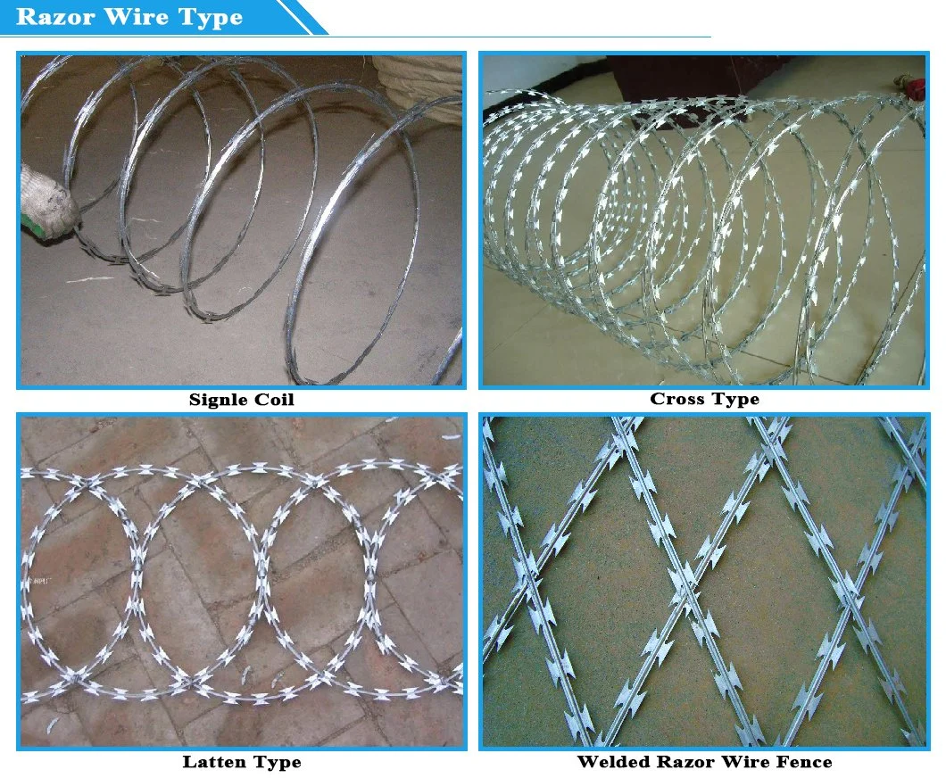 Factory Direct Supply Anti Theft Galvanized High Tensile Steel Razor Barbed Wire Stainless Steel Wire