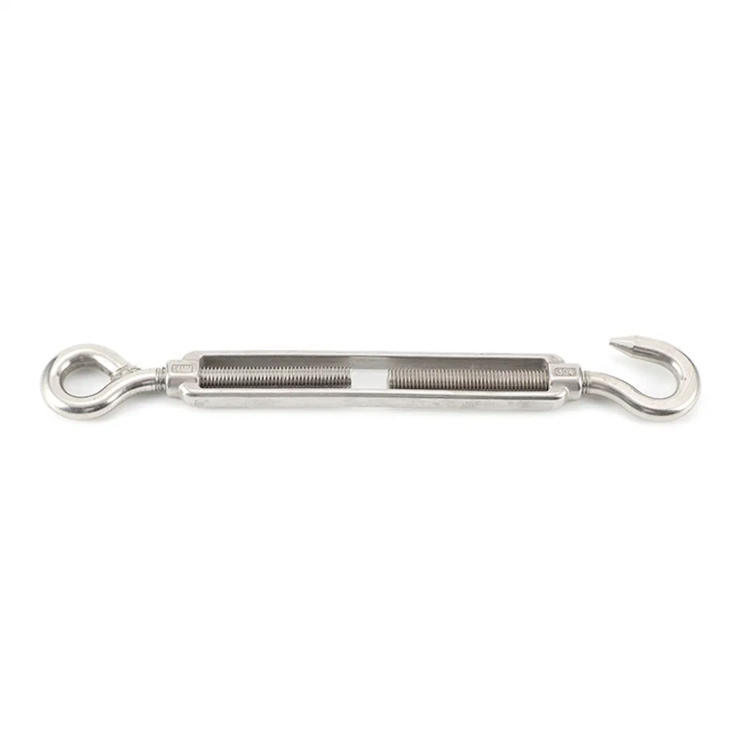 Stainless Steel Fencing Wire Hook Eye Jaw Wire Rope Cable Fitting Rigging Hardware Turnbuckle