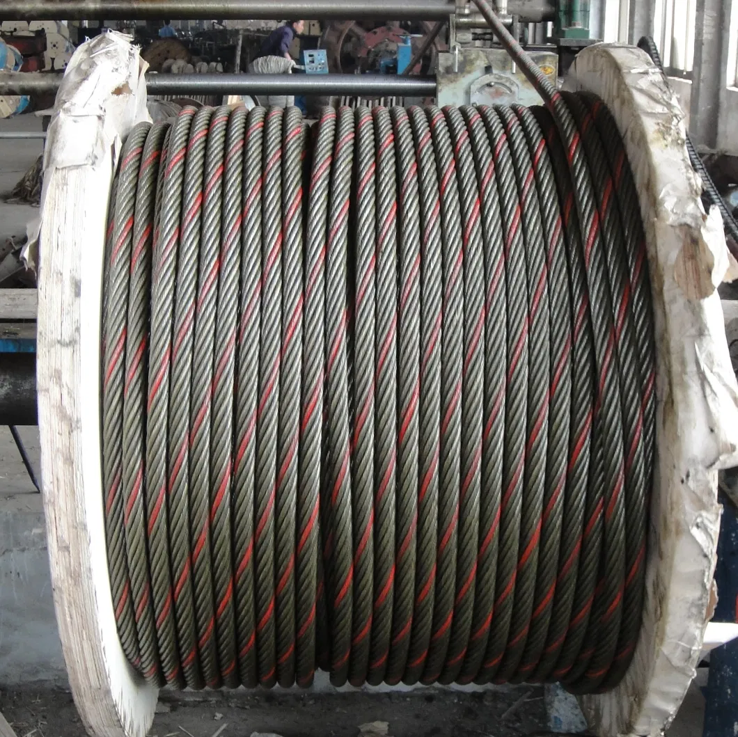 Ungalvanized Steel Wire Cable with Oil Elevator 8*19+Iwrc Bright Wire 1370/1770MPa