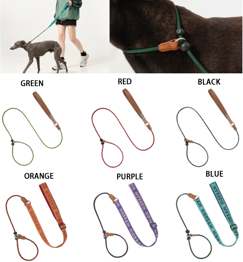 Adjustable Customized 110g Light Weight Dog Leash &amp; Lead Rope for 40kg Dog