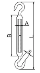 Stainless Steel Fencing Wire Hook Eye Jaw Wire Rope Cable Fitting Rigging Hardware Turnbuckle