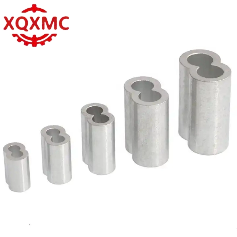 Aluminium Hourglass Sleeves Crimping Loop Sleeve Double Ferrule for Wire Rope Cable