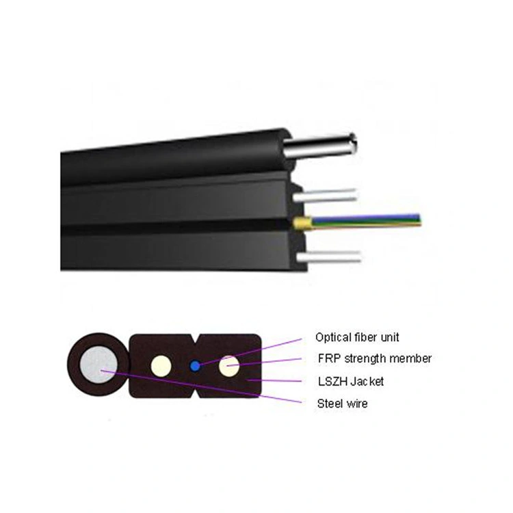 Fcj FTTH Bow-Type Steel Type Drop Fiber Optic Cable