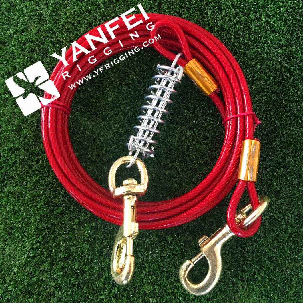 Pet Leash Rope PVC Coated Tie out Cable