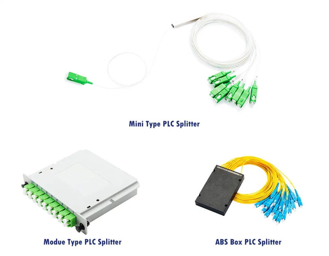 Sc PC 1X16 Mini Steel Tube Fiber Optic PLC Splitter Mini Type Steel Tube PLC Splitter Cable with Connectors