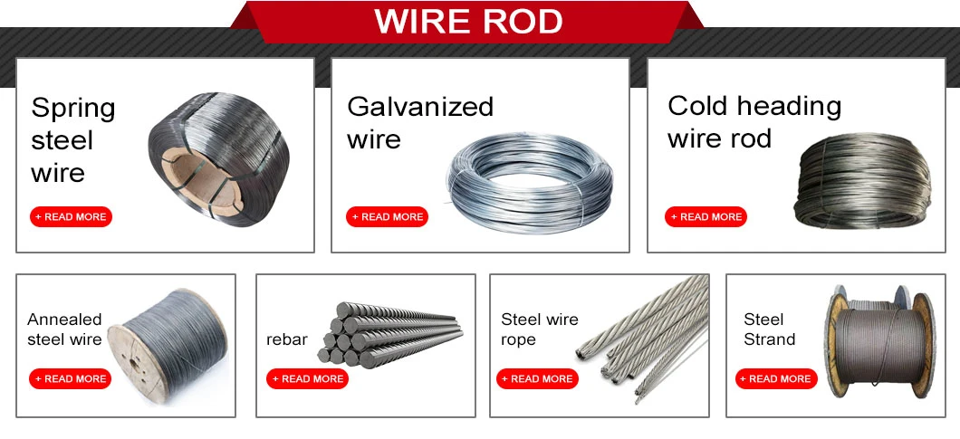 SAE1006 SAE1008 SAE1010 Q195 Q235 5.5mm 6.5mm Low Carbon Hot Rolled Steel Wire Rod