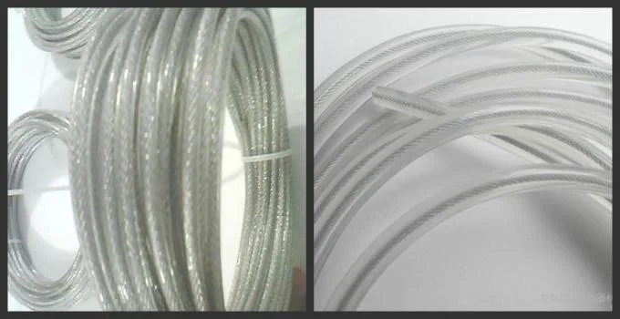 Aircraft Vinyl Coated Steel Cable, 7X7 Galvanized Steel Wire Rope for Fall Protection