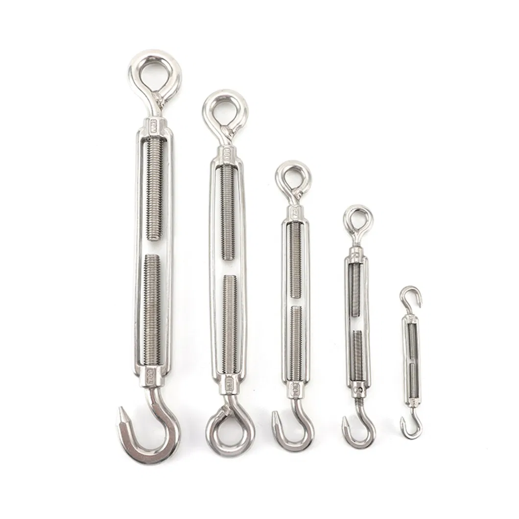 Stainless Steel Fencing Wire Hook Eye Jaw Wire Rope Cable Fitting Rigging Hardware Turnbuckle