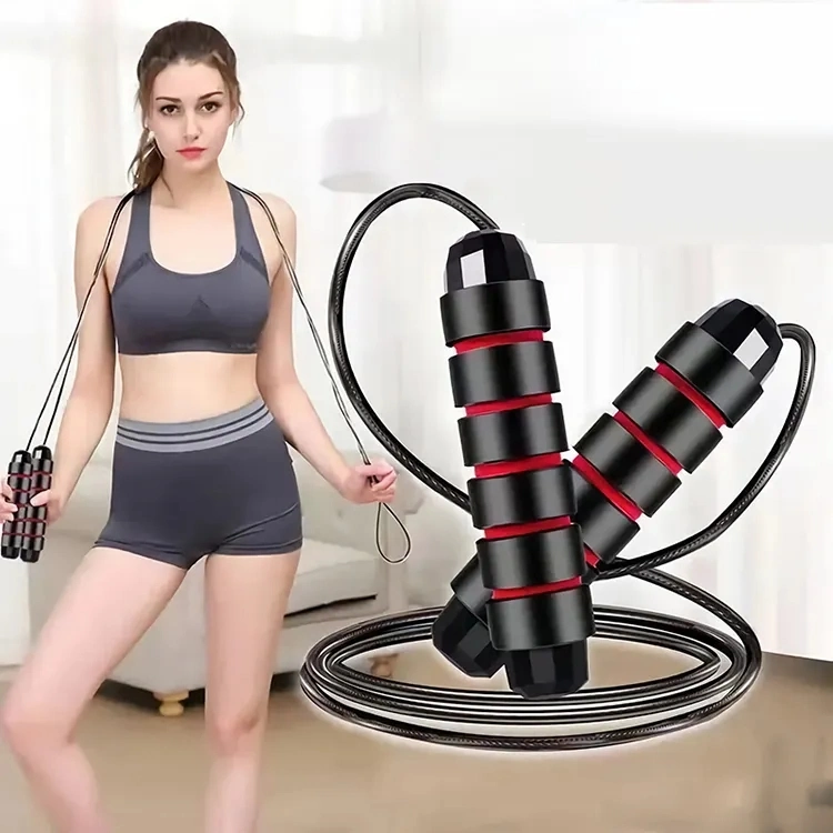 Fitness Workout Weighted Handle PVC Coated Steel Wire Adjustable Speed Skipping Rope Jump Rope