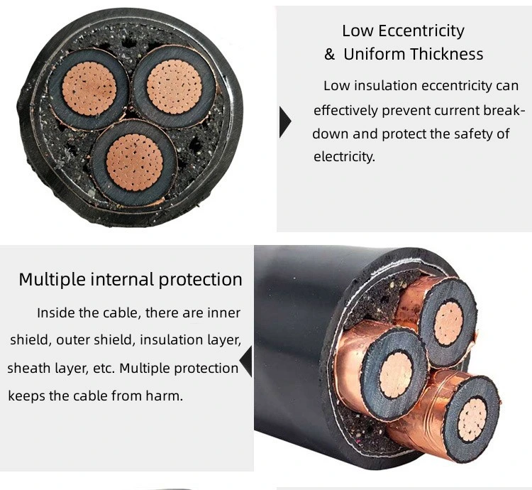 Solid &amp; Stranded Copper XLPE Insulated PVC Sheathed Armoured Electricals Steel Tapes Power Cable Flexible