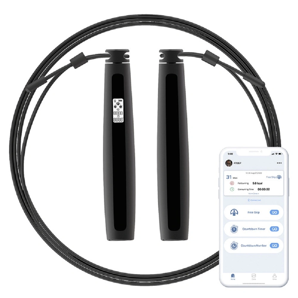 Counting Skipping Rope, Cordless Jump Rope, Exercise Speed Skipping Rope, Exercise Cordless Ball for Fitness and Workout Adjustable &amp; Digital Wbb18173