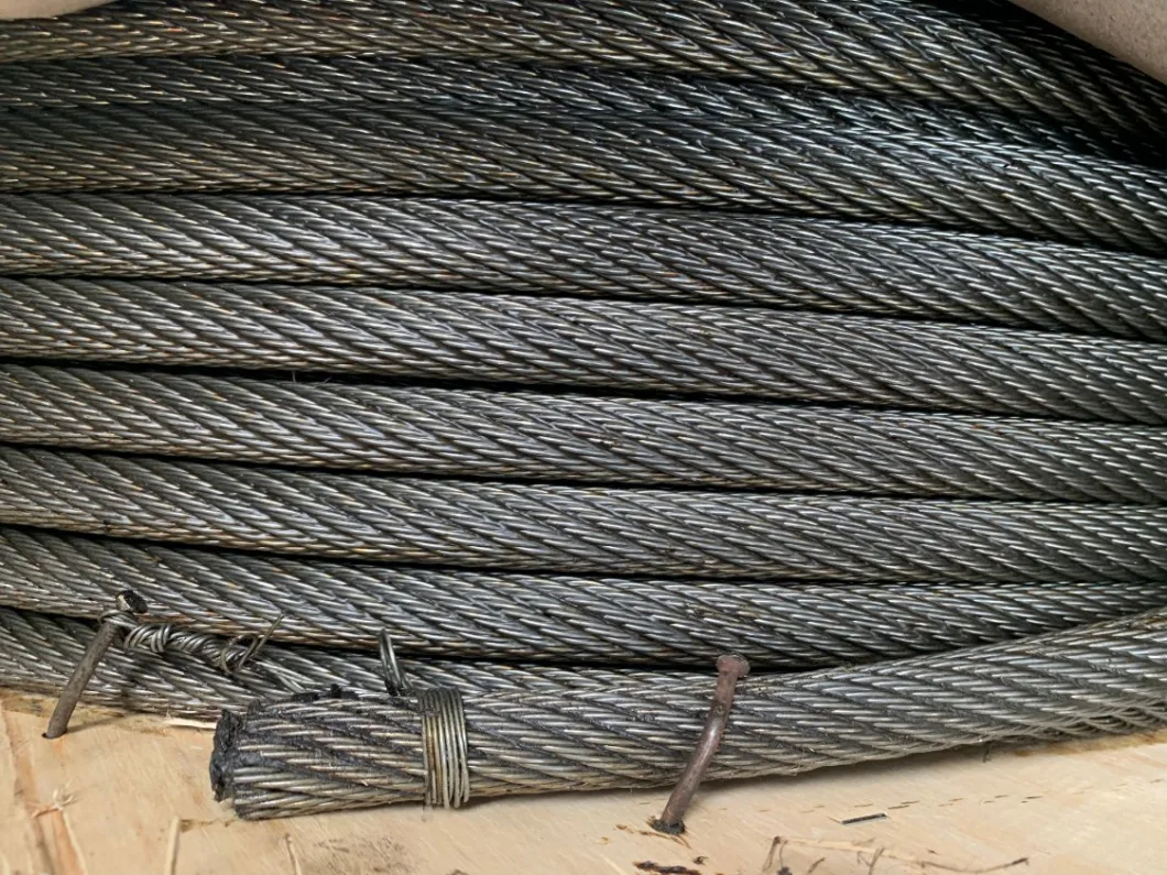 19X7 18X7+FC Non-Rotating Galvanized Steel Wire Rope High Strength