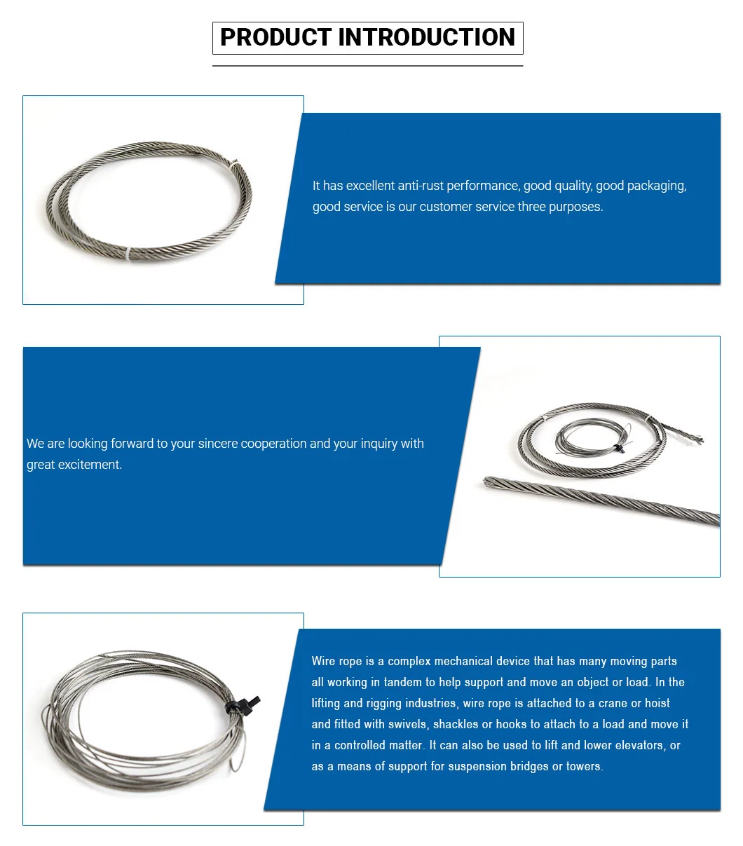 Selling Factory 304 Fine Stainless Steel Wire 316 Stainless Steel Wire Rope