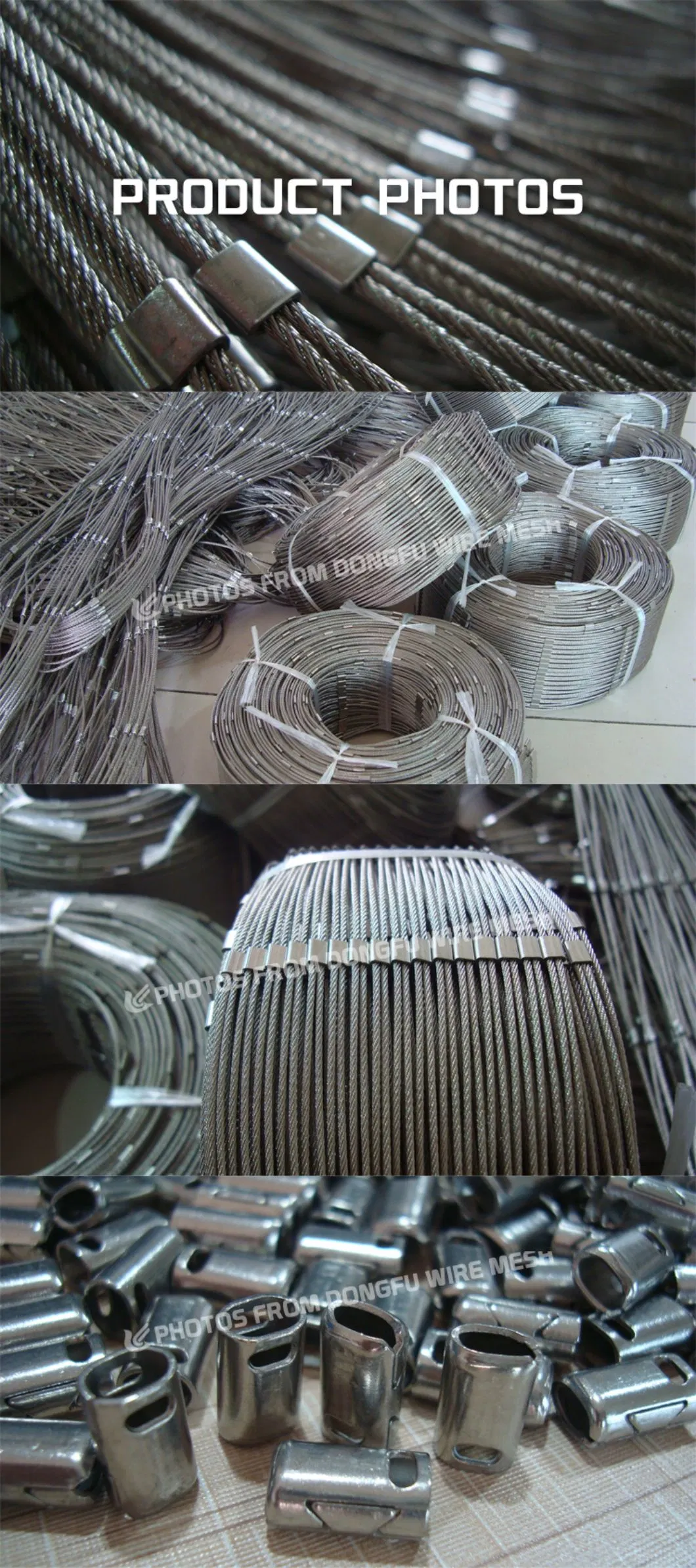 Architectural Stainless Steel Flexible Cable Wire Rope Mesh Net Aviary Mesh Zoo Mesh Fence