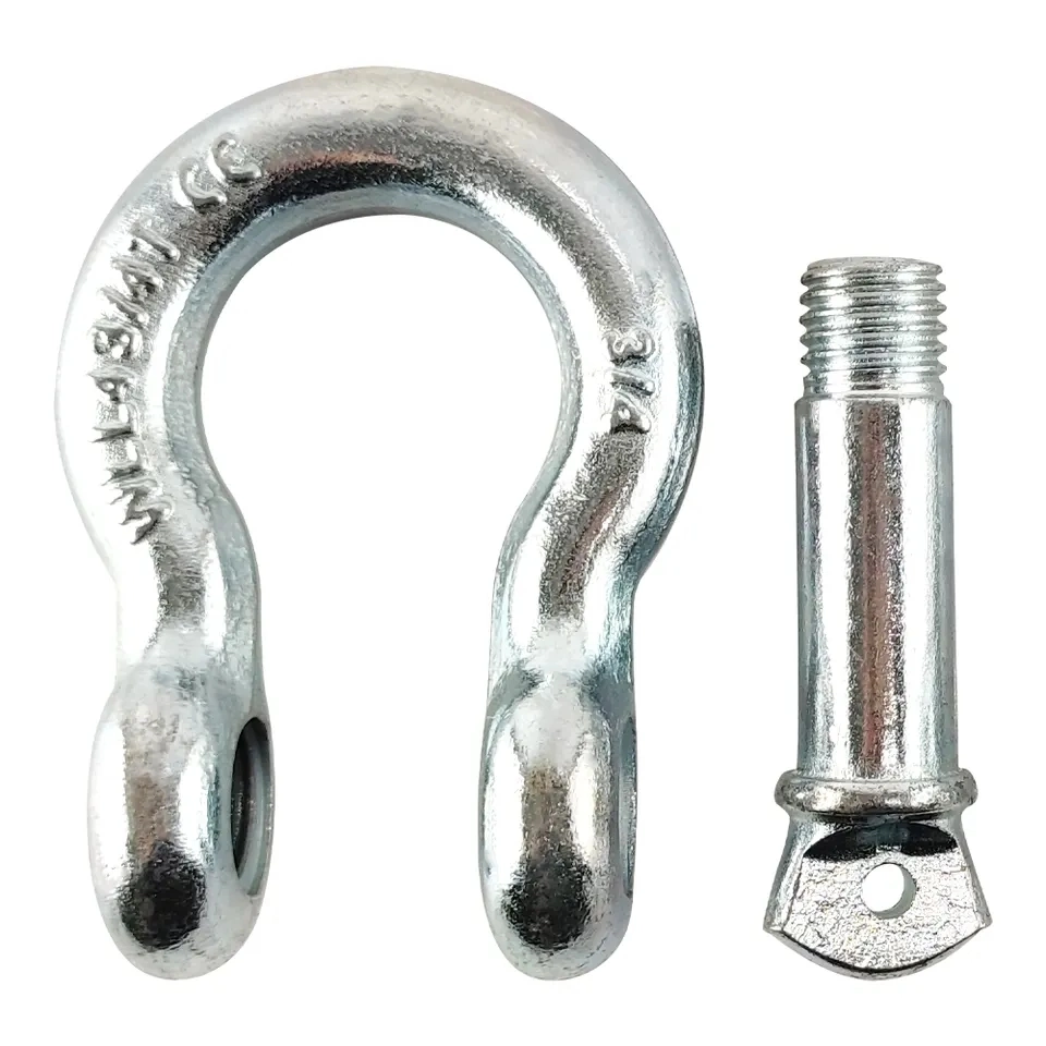 High Steel Hot Dipped Galvanized D Shackle for Lifting Rigging Wire Rope