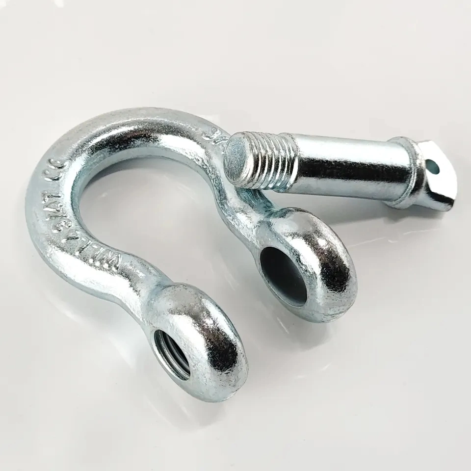 High Steel Hot Dipped Galvanized D Shackle for Lifting Rigging Wire Rope