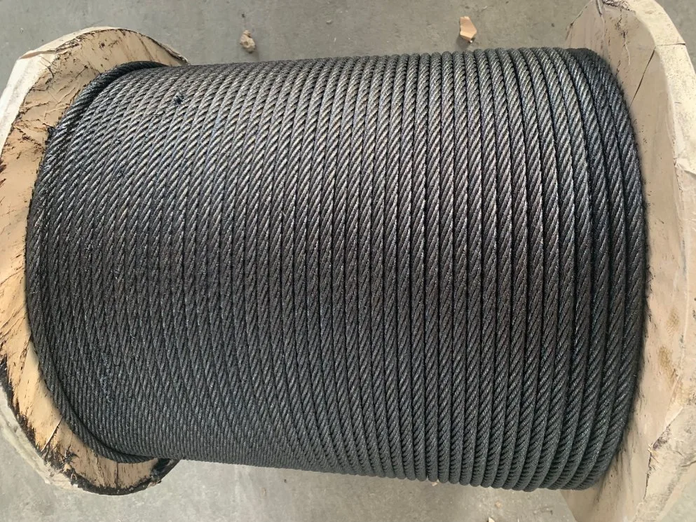 Steel Wire Rope 6X37+FC Ungalvanized Oil Cables High Carbon 6*37+Iws/Iwrc