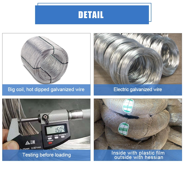 Chinese Supplier 0.8-4.5mm Gi Iron Wire Rope 2.5mm Roll 16 Gauge 18 Gauge Metal Binding Wires Rod Shinning Steel Hot Dipped Galvanized Zinc Wire for Hanger