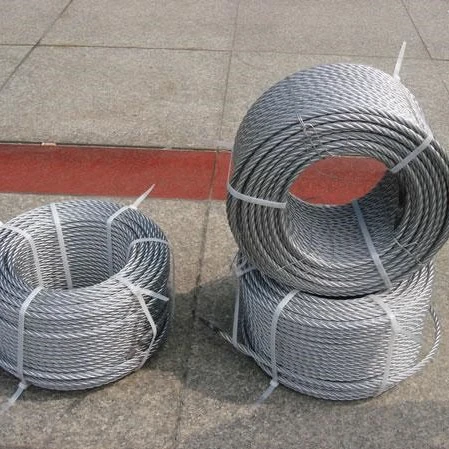6X15+7FC Fiber Core Ungalvanized Without Oil Steel Wire Rope Cables