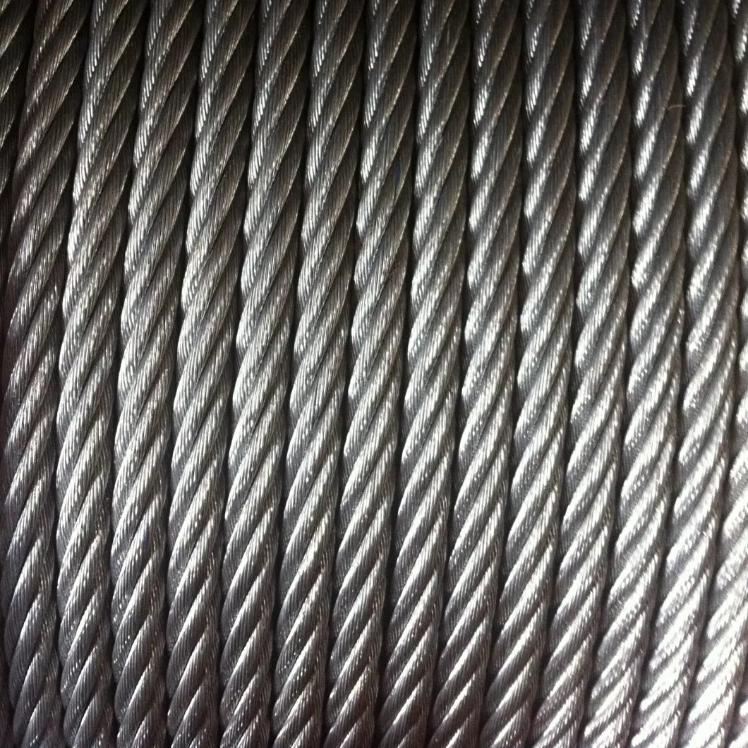 19X7 18X7+FC Non-Rotating Galvanized Steel Wire Rope High Strength
