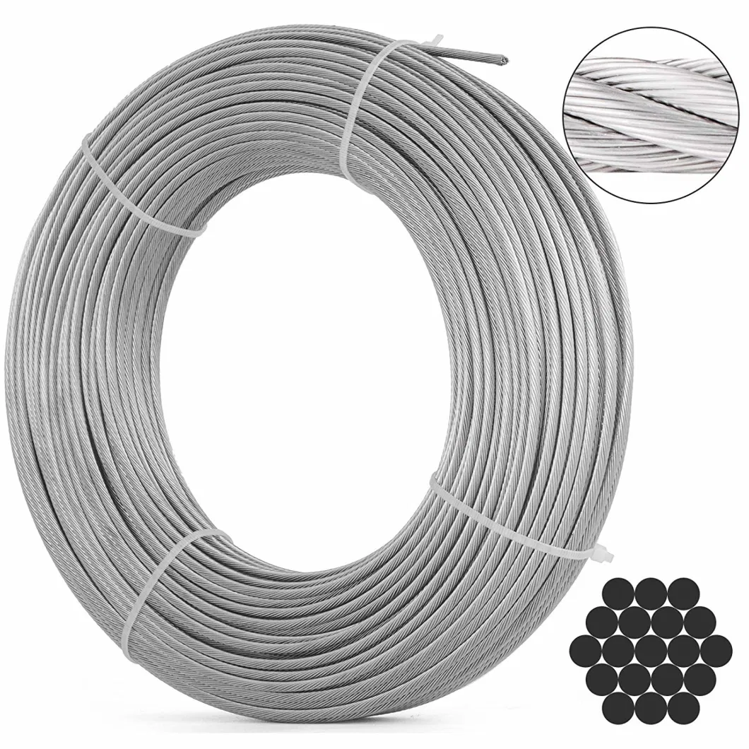 Stainless Steel Wire Rope PVC &amp; Nylon Coated Wire Rope