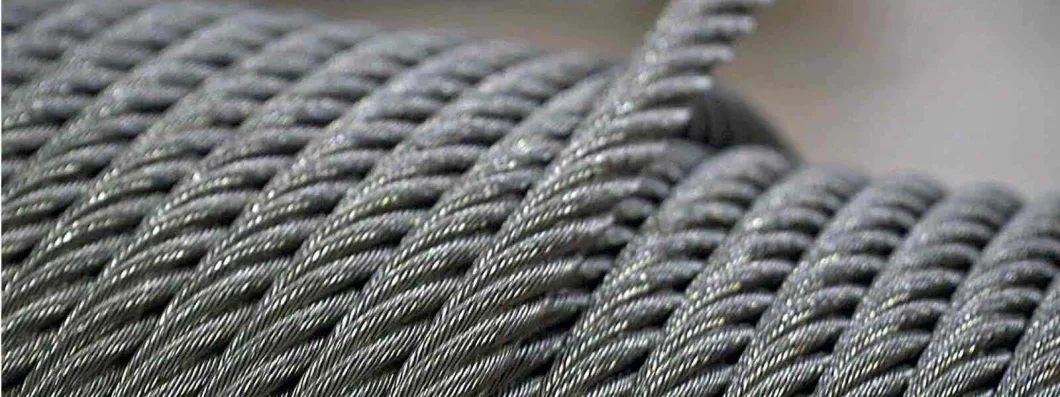 in Stock Fully Lubricated Yellow Grease 8X19s+Iwrc Galvanized Stainless Steel Wire Rope for Metallurgy/Bundling/Hoisting
