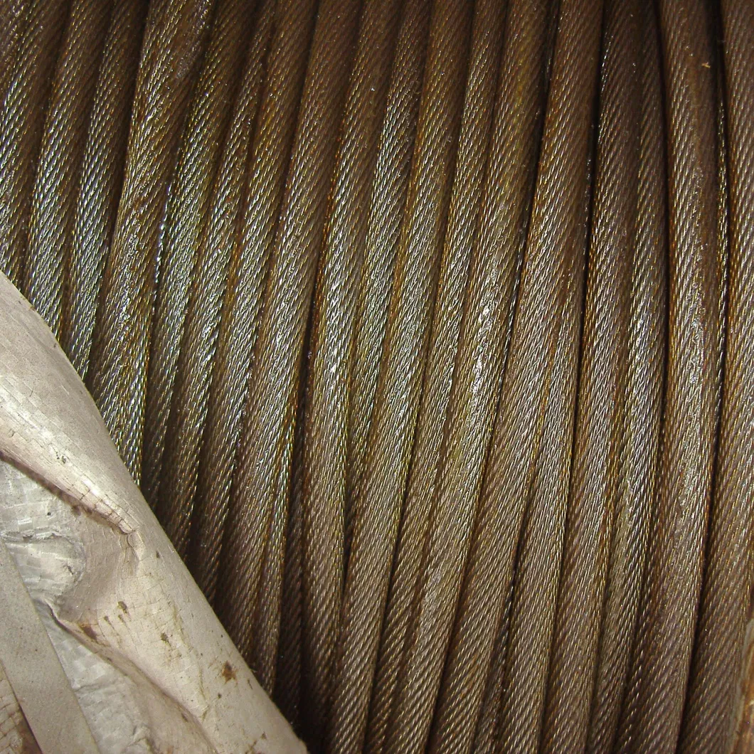 19X7 18X7+Iws Non-Rotating Steel Wire Rope Ungalvanized with Oil Grease